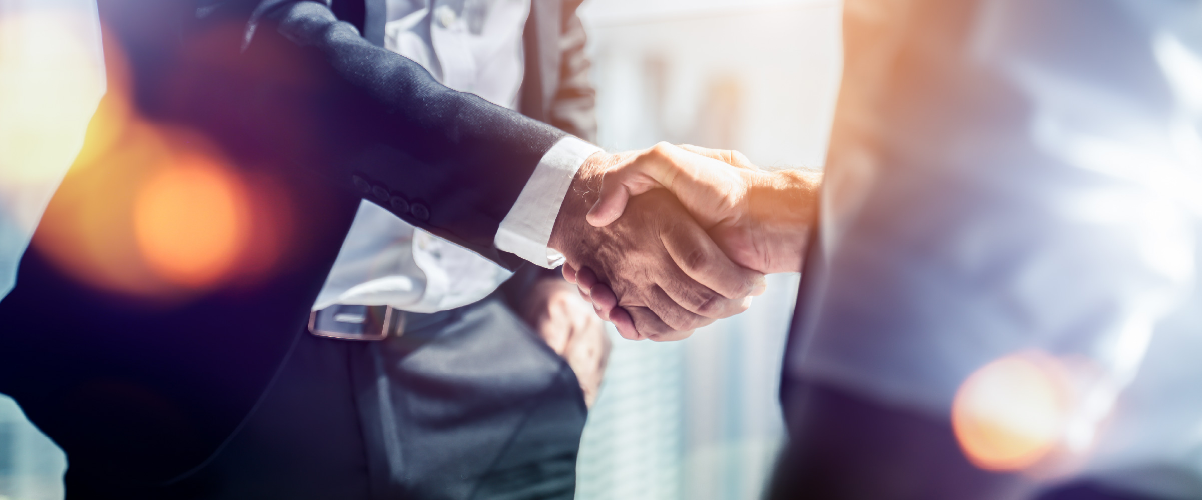 Two men shaking hands